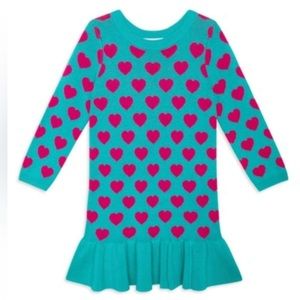 Posh Peanut Queen of Hearts Long Sleeve Sweater Dress, size 12